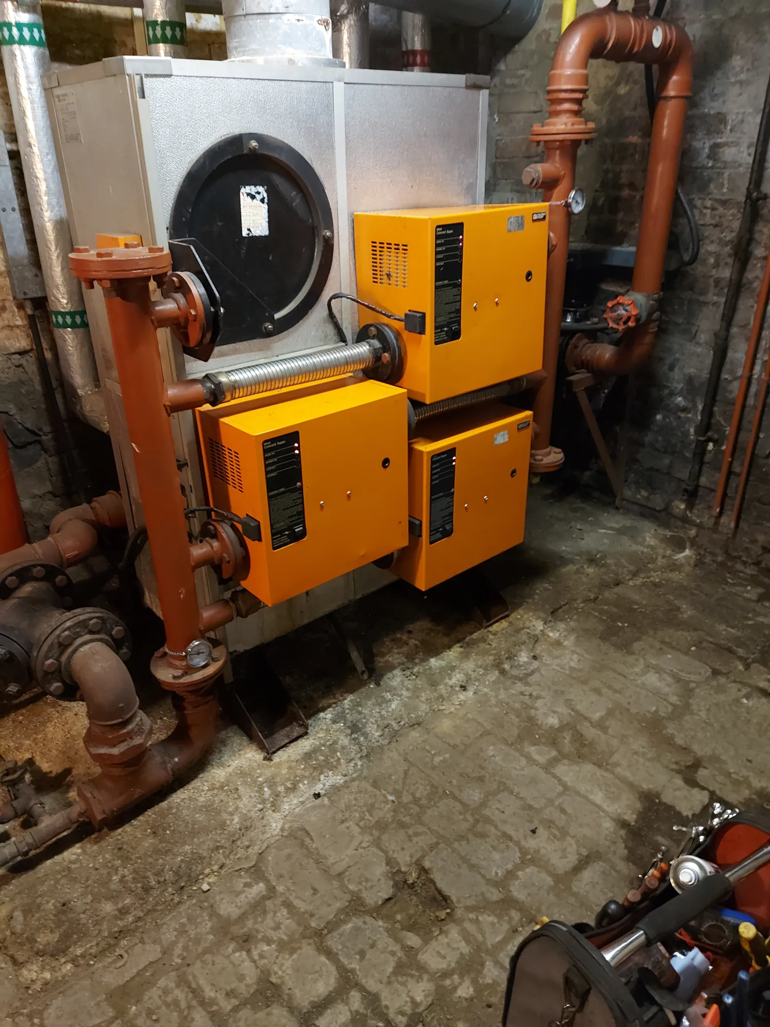 Warm air heater service visit on a commercial site in Berkshire